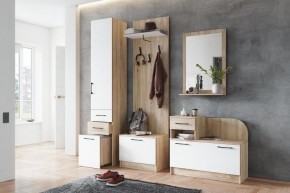 Модульная прихожая Денвер Дуб сонома/Белый в Кургане - kurgan.mebel24.online | фото 1