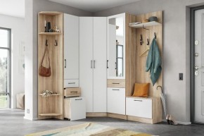 Модульная прихожая Денвер Дуб сонома/Белый в Кургане - kurgan.mebel24.online | фото 2