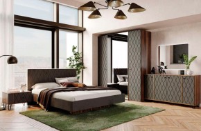 Модульная Спальня Римини (МДФ графит софт) в Кургане - kurgan.mebel24.online | фото