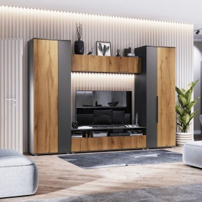 МОНИКА Гостиная (модульная) темно серый в Кургане - kurgan.mebel24.online | фото 1