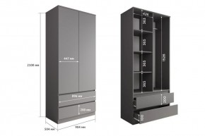 МОРИ МШ 900.2 Шкаф (графит) в Кургане - kurgan.mebel24.online | фото 2
