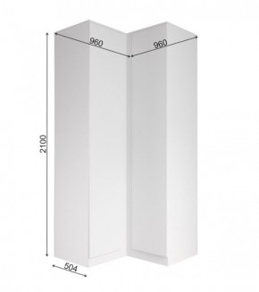 МОРИ МШУ 960.1 Шкаф угловой (белый) в Кургане - kurgan.mebel24.online | фото 2