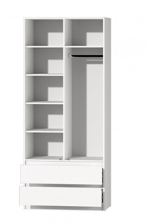 МС "Хилтон" Шкаф №3 900 (Белый текстурный) в Кургане - kurgan.mebel24.online | фото 3