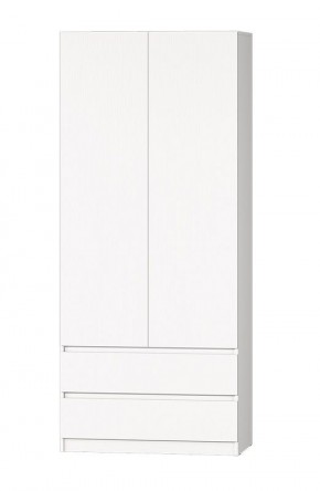 МС "Хилтон" Шкаф №3 900 (Белый текстурный) в Кургане - kurgan.mebel24.online | фото