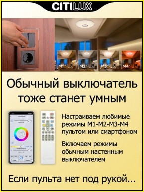 Накладной светильник Citilux Диамант Смарт CL713A30G в Кургане - kurgan.mebel24.online | фото 6