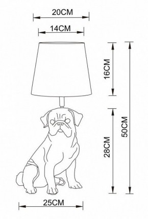 Настольная лампа декоративная Arte Lamp Bobby A1512LT-1WH в Кургане - kurgan.mebel24.online | фото 2