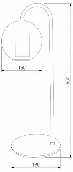 Настольная лампа декоративная Eurosvet Cobble 80508/1 дымчатый в Кургане - kurgan.mebel24.online | фото 2