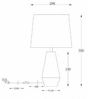 Настольная лампа декоративная Maytoni Calvin Table Z181-TL-01-B в Кургане - kurgan.mebel24.online | фото 2
