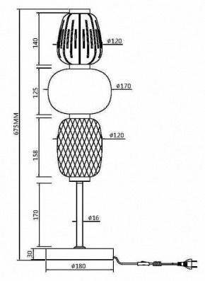 Настольная лампа декоративная Maytoni Pattern MOD267TL-L28CH3K в Кургане - kurgan.mebel24.online | фото 4