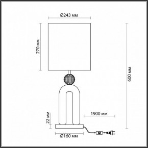 Настольная лампа декоративная Odeon Light Bagel 5410/1T в Кургане - kurgan.mebel24.online | фото 4