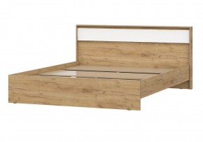 НЕКСТ 1 Кровать двойная (1.6х2.0) Дуб Золотой/Белый в Кургане - kurgan.mebel24.online | фото
