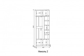 НИКОЛЬ 2 шкаф 2-х створчатый в Кургане - kurgan.mebel24.online | фото 3