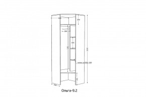 ОЛЬГА 9.2 Шкаф угловой с зеркалом в Кургане - kurgan.mebel24.online | фото 2