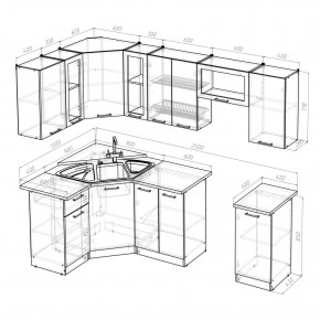 ОЛЬГА Кухонный гарнитур Оптима 1 (1300*2500 мм) в Кургане - kurgan.mebel24.online | фото 2