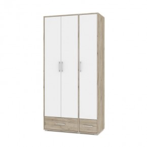 ОЛИВИЯ О32 Шкаф 3-х дверный (дуб серый/белый) в Кургане - kurgan.mebel24.online | фото