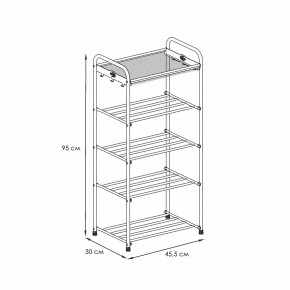 ПДОА15 Ч Подставка для обуви "Альфа 15" Черный в Кургане - kurgan.mebel24.online | фото 2