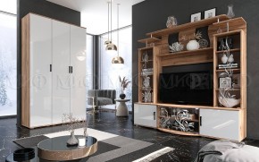 Пенал Виста (Белый глянец/Дуб крафт) в Кургане - kurgan.mebel24.online | фото 3