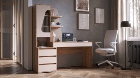 ПИФАГОР Стол компьютерный (дуб вотан/кашемир) в Кургане - kurgan.mebel24.online | фото