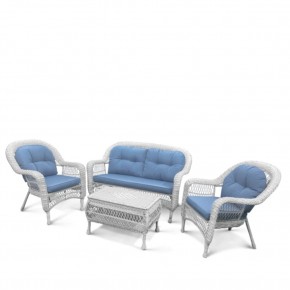 Плетеный комплект для отдыха из искусственного ротанга  LV-520 White/Blue в Кургане - kurgan.mebel24.online | фото 2