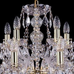 Подвесная люстра Bohemia Ivele Crystal 1411 1411/10+5/240/G/Leafs в Кургане - kurgan.mebel24.online | фото 4