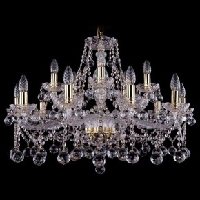Подвесная люстра Bohemia Ivele Crystal 1413 1413/10+5/300/G/Balls в Кургане - kurgan.mebel24.online | фото