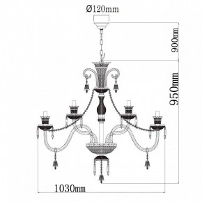 Подвесная люстра Chiaro Барселона 6 313012418 в Кургане - kurgan.mebel24.online | фото 8