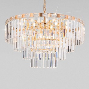 Подвесная люстра Eurosvet Elegante 10130/10 золото/прозрачный хрусталь Strotskis в Кургане - kurgan.mebel24.online | фото