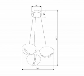 Подвесная люстра Eurosvet Emisfero 50083/3 LED золото в Кургане - kurgan.mebel24.online | фото 6
