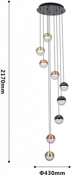 Подвесная люстра Favourite Luna 4371-9P в Кургане - kurgan.mebel24.online | фото 5