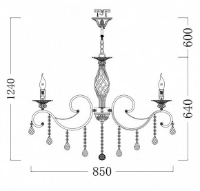 Подвесная люстра Maytoni Grace RC247-PL-10-R в Кургане - kurgan.mebel24.online | фото 6