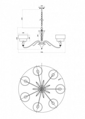 Подвесная люстра Maytoni Lillian H311-07-G в Кургане - kurgan.mebel24.online | фото 6
