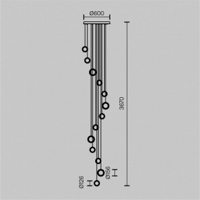 Подвесная люстра Maytoni Pharao MOD361PL-L58BS3K в Кургане - kurgan.mebel24.online | фото 4