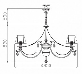 Подвесная люстра Maytoni Soffia RC093-PL-08-R в Кургане - kurgan.mebel24.online | фото 5
