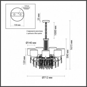 Подвесная люстра Odeon Light Nicole 4886/7 в Кургане - kurgan.mebel24.online | фото 7