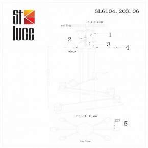 Подвесная люстра ST-Luce Montecelio SL6104.203.06 в Кургане - kurgan.mebel24.online | фото 4