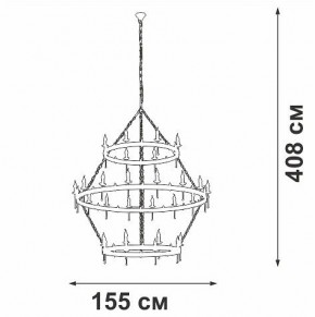 Подвесная люстра Vitaluce V1872 V1872-7/16+8+8 в Кургане - kurgan.mebel24.online | фото 3