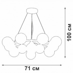 Подвесная люстра Vitaluce V48410 V48410-8/12S в Кургане - kurgan.mebel24.online | фото 3