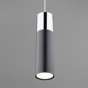 Подвесной светильник Eurosvet Double Topper 50135/1 LED хром/черный в Кургане - kurgan.mebel24.online | фото 2