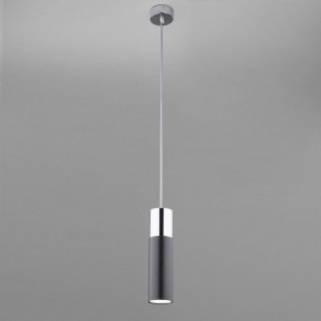 Подвесной светильник Eurosvet Double Topper 50135/1 LED хром/черный в Кургане - kurgan.mebel24.online | фото 3