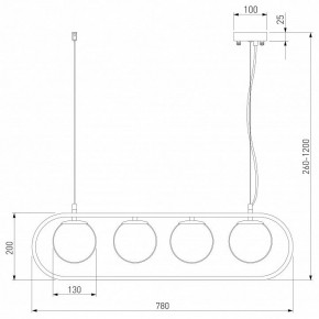 Подвесной светильник Eurosvet Ringo 50089/4 хром в Кургане - kurgan.mebel24.online | фото 3