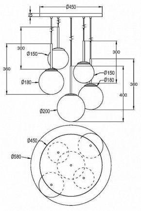 Подвесной светильник Maytoni Basic form MOD321PL-05G1 в Кургане - kurgan.mebel24.online | фото 4