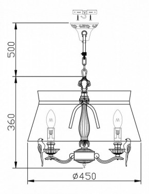 Подвесной светильник Maytoni Bird ARM013-33-W в Кургане - kurgan.mebel24.online | фото 3