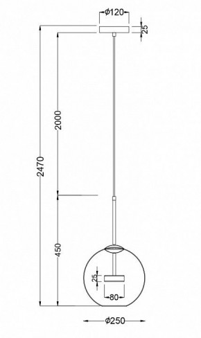 Подвесной светильник Maytoni Cometa MOD055PL-L12G3K в Кургане - kurgan.mebel24.online | фото 3