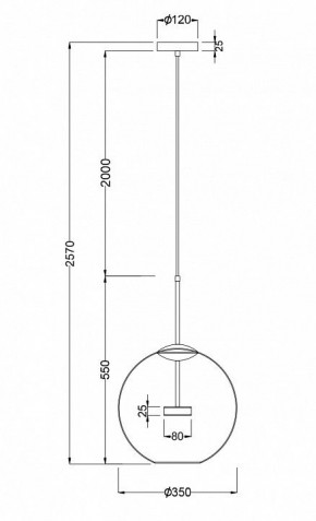 Подвесной светильник Maytoni Cometa MOD056PL-L12G3K в Кургане - kurgan.mebel24.online | фото 3