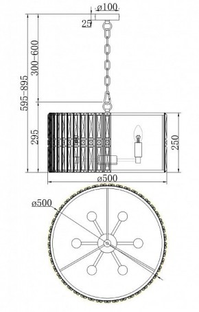 Подвесной светильник Maytoni Facet MOD094PL-06G в Кургане - kurgan.mebel24.online | фото 4