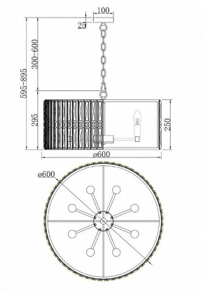 Подвесной светильник Maytoni Facet MOD094PL-08CH в Кургане - kurgan.mebel24.online | фото 3