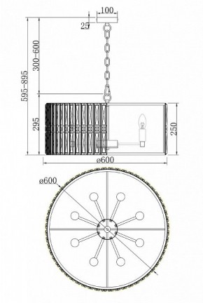 Подвесной светильник Maytoni Facet MOD094PL-08G в Кургане - kurgan.mebel24.online | фото 3