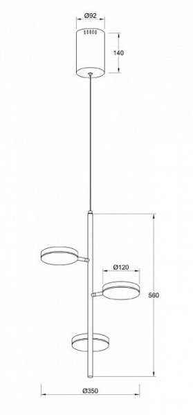 Подвесной светильник Maytoni Fad MOD070PL-L18B3K в Кургане - kurgan.mebel24.online | фото 4