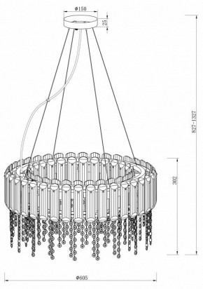 Подвесной светильник Maytoni Hail MOD097PL-08CH в Кургане - kurgan.mebel24.online | фото 4