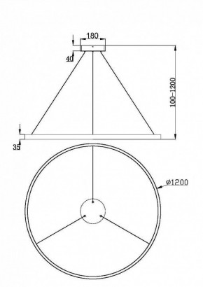 Подвесной светильник Maytoni Rim MOD058PL-L65BS3K в Кургане - kurgan.mebel24.online | фото 4